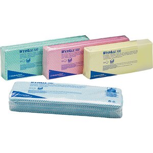 WypAll X80 Colour Coded Cleaning Cloths Green (Pack 25)