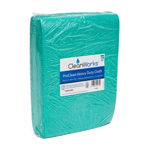 CleanWorks ProClean Heavy-Duty Cleaning Cloth Green (Pack 25)