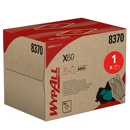 Wypall X60 Cloths Brag Box Blue 200 Sheet 42x31CM