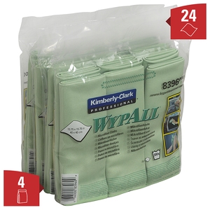 Wypall Microfibre Cloth Green 40CM (Case 4)