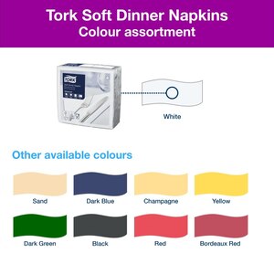 Tork Soft Dinner Napkin 3Ply White 39CM