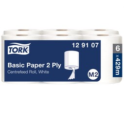 Tork Basic Centrefeed Wiping Paper White 150M