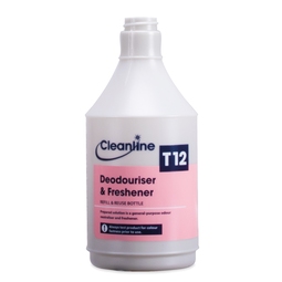 Cleanline T12 Deodouriser & Freshener Trigger Bottle (Empty) 750ML