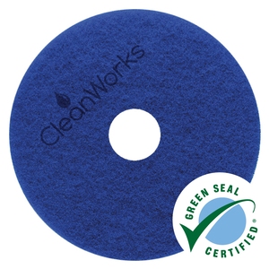 CleanWorks ProEco Premium Floor Pad Blue 12" (Case 5)