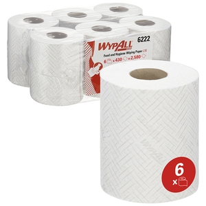 WypAll Reach Food Hygiene Wiping White 430 Sheet (Case 6)