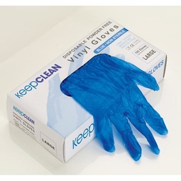 KeepCLEAN Vinyl Powder Free Glove Blue Extra Large