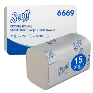Scott Xtra Hand Towel I Fold Medium White (Case 3,600)