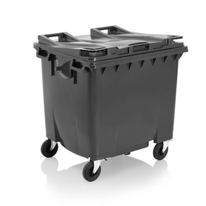 4-wheeled Waste Container Grey 1100 Litre