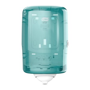 Tork Reflex Mini Centrefeed Dispenser White and Turquoise