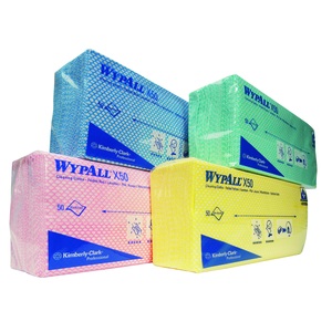 7441 WypAll X50 Interfolded Colour Coded Cleaning Cloths Blue (Case 300)