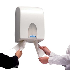 Dual Folded Hand Towel Dispenser White