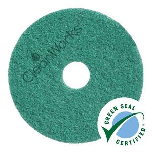 CleanWorks ProEco Premium Floor Pad Green 18" (Case 5)
