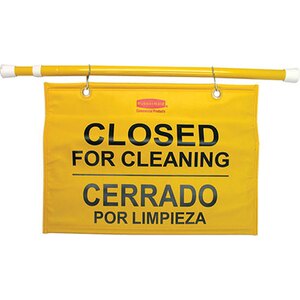 Rubbermaid Site Safety Hangingsign Closed Multi Yellow