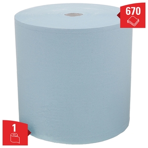 Wypall L30 3Ply Ultra Wipe Roll 750 Sheet Blue 33CM