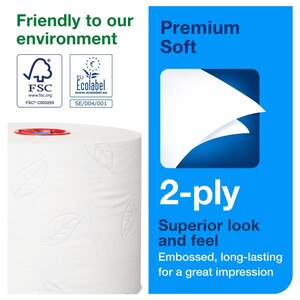 Tork Soft Mid-size Toilet Paper Roll White 90M