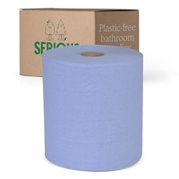 Serious Tissues 100% Recycled Roll Centerfeed 2Ply Blue 150M (Case 6)