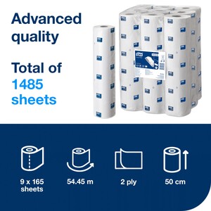 Tork Couch Roll 2Ply White 56M Case 9