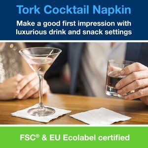 Tork Cocktail Napkin White