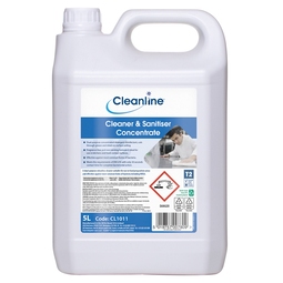 Cleanline Cleaner & Sanitiser Concentrate 5 Litre (Case 4)