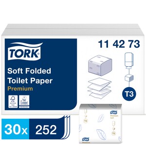 Tork Soft Folded Toilet Paper White