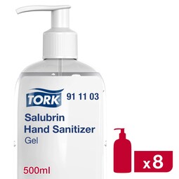 Tork Moisturising Salubrin Hand Sanitiser Gel Pump Bottle 500ML
