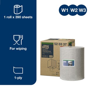 Tork Industrial Cleaning Cloth Roll Grey 148.2M