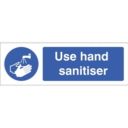 Use Hand Sanitiser Self Adhesive Sticker 300x100MM