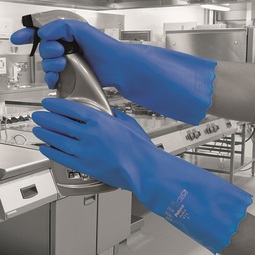 Pura Mediumweight PVC Glove Blue EN374 Small