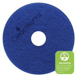 CleanWorks ProEco Scrubbing Floor Pad Blue 13" (Case 5)