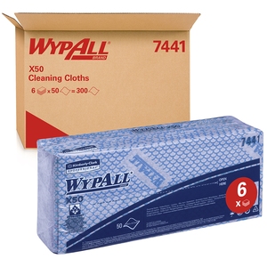 Wypall X50 Cleaning Cloth I/Fold Blue (Case 6)