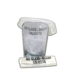Clear Ptd No Glass HD Square Bin Liner