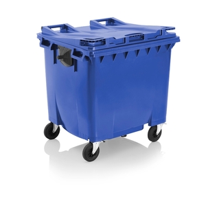 4-wheeled Waste Container Blue 1100 Litre