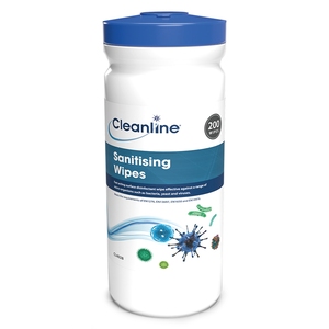 Cleanline Sanitising Wipes Tub 200