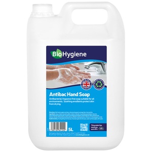 BioHygiene Antibacterial Hand Soap Unfragranced 5 Litre