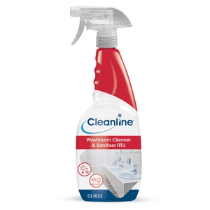 Cleanline Washroom Cleaner & Sanitiser 750ML Case 6