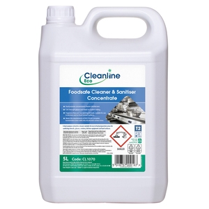 Cleanline Eco Foodsafe Cleaner & Sanitiser Concentrate 5 Litre (Case 4)