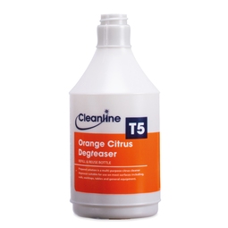 Cleanline T5 Orange Citrus Degreaser Trigger Bottle (Empty) 750ML