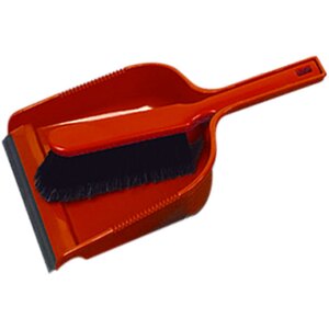 Dustpan & Brush Set Stiff Red