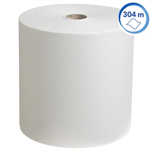 Scott Hand Towel Roll White 304M (Case 6)