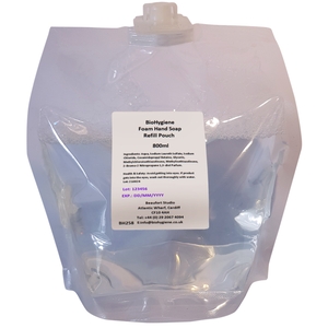 BioHygiene Foam Hand Soap Fragranced Pouch Refill 800ML