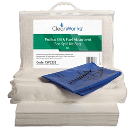 CleanWorks Oil & Fuel Absorbent Eco Spill Kit Bag 30 Litre