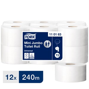 Tork Mini Jumbo Toilet Roll 1Ply 240M Case 12