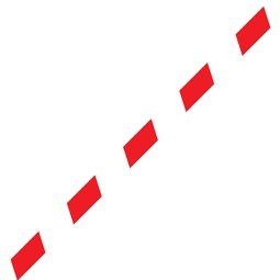 Stripe Floor Sticker Red/White 1000x50MM 
