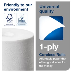Tork Coreless Mid-size Toilet Paper Roll White 149.5M