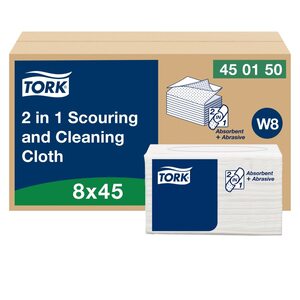 Tork 2 in 1 Scouring & Cleaning Cloth (Case 8)