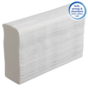 Scott Slimfold Hand Towel White 29.5x19CM (Case 1760)