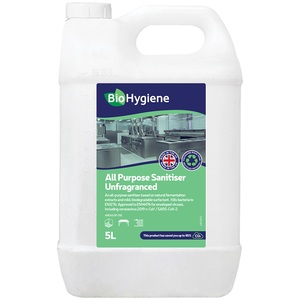 BioHygiene All Purpose Sanitiser Unfragranced Concentrate 5 Litre