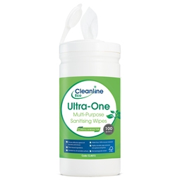 Cleanline Eco Ultra One Sanitising Wipe Tub 100 Wipes (Case 6)