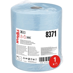 Wypall X60 Cloth Large Roll 500 Wipes Blue 31CM
