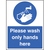 Please Wash Your Hands Self Adhesive Sticker 300x100MM